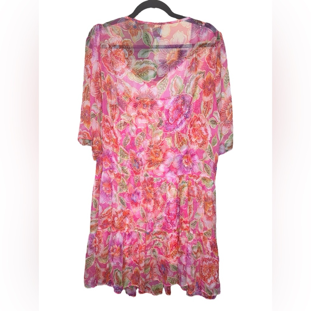 "Jade" Mari Tiered Silk Mini Dress Sz XL - NWOT - Picture 7 of 10